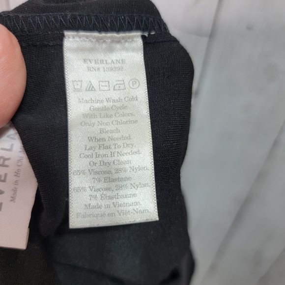 Everlane The Side-Zip Skinny Stretch Casual Dress Pants Black Womens Size 2. - Picture 6 of 6